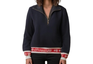Coca Cola collectible vintage woman's quarter zip up sweatshirt size medium